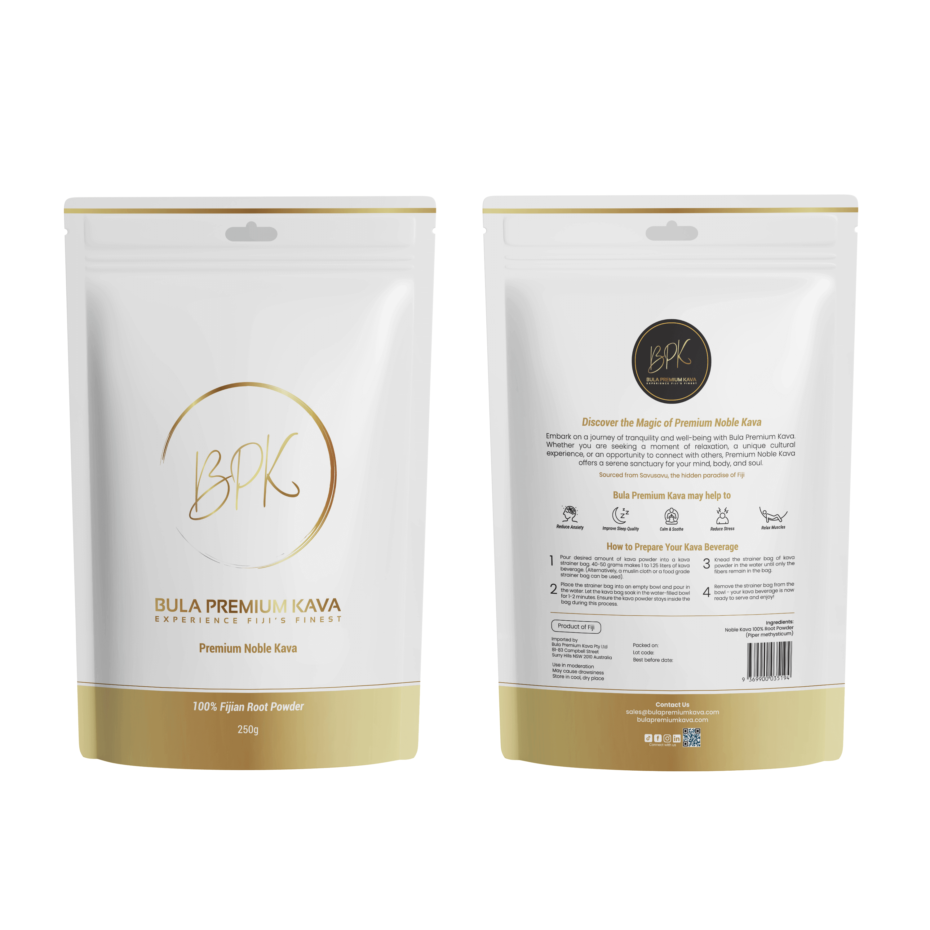 Bula Powder Premium Noble Kava 100% Natural Bula Premium Kava Root Powder from Fiji ...